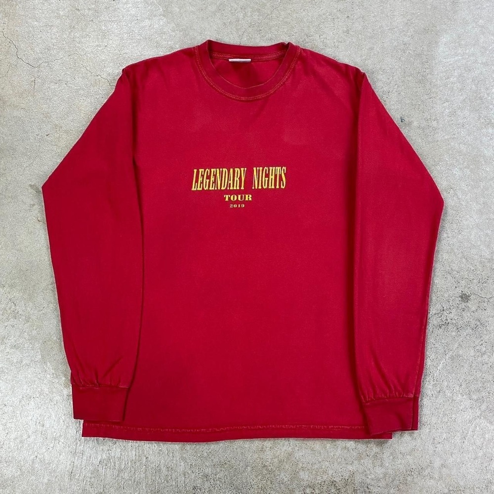 YG Legendary Nights 2019 Tour Long Sleeve Shirt Size Small Red Music Graphic
